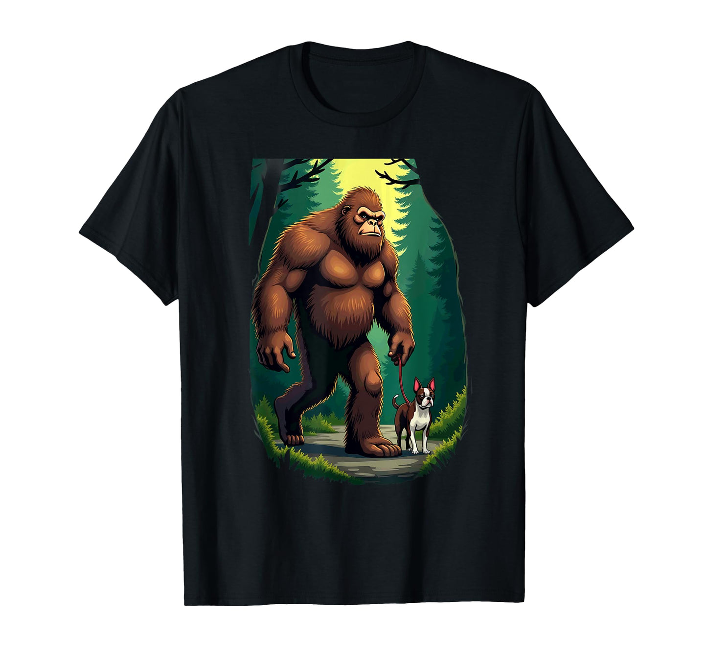 Camping Hiking Bigfoot Walking T-Shirt - Custom Art Print for Adults - T-Shirt, Sweatshirt, Hoodie