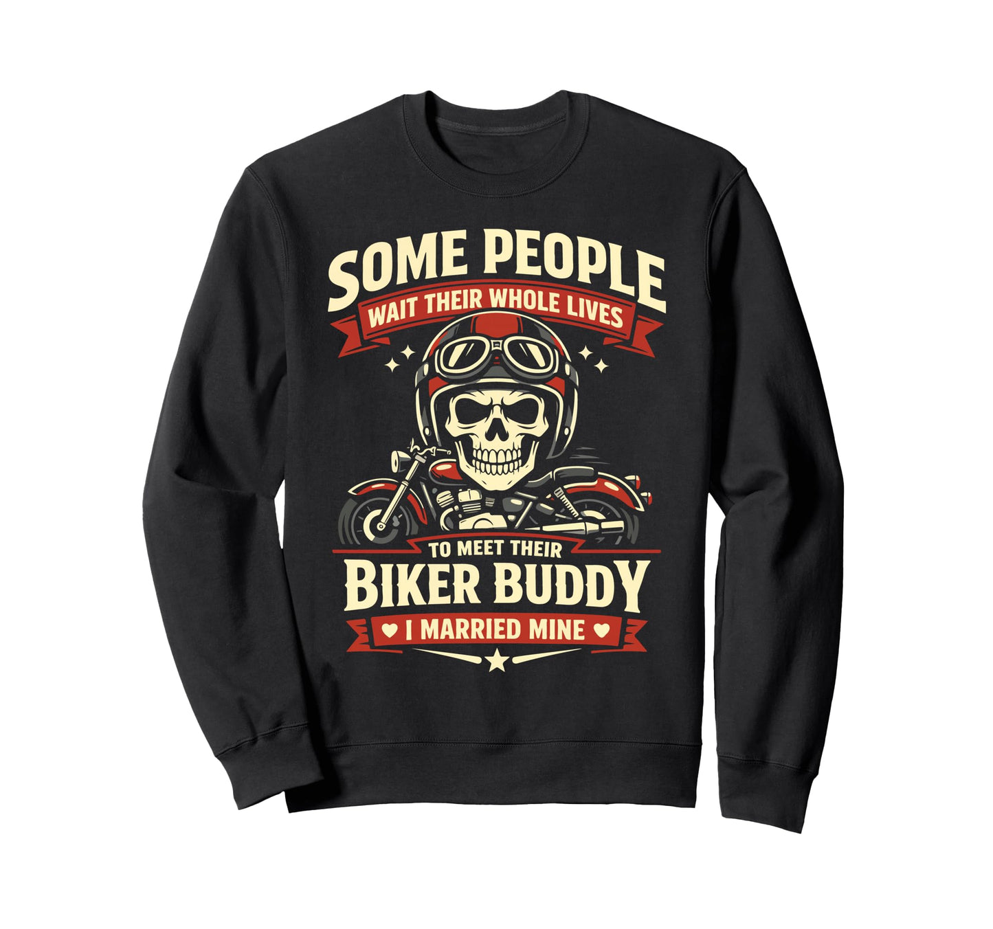 Motorcycle Biker Husband Wife Sweatshirt - Minimalist Print Unisex - T-Shirt, Sweatshirt, Hoodie