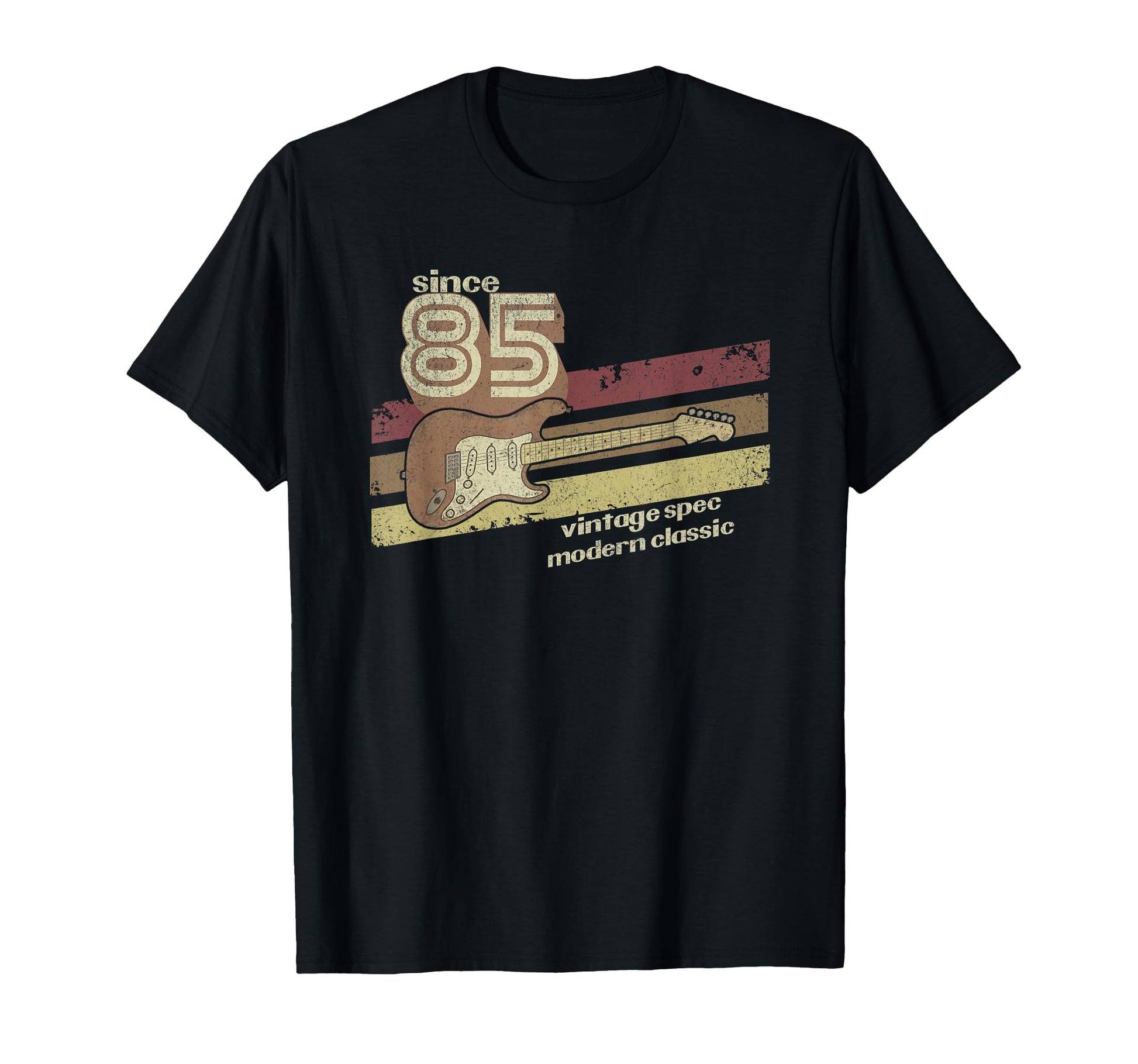 1985 Guitarist 80S Guitar Dad Birthday T-Shirt - Minimalist Print Men Women - T-Shirt, Sweatshirt, Hoodie