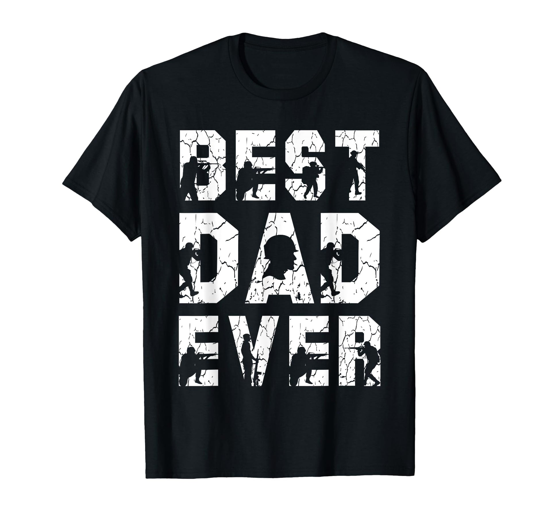 Best Dad Ever Military Fathers Day T-Shirt - Custom Art Print Men Women - T-Shirt, Sweatshirt, Hoodie