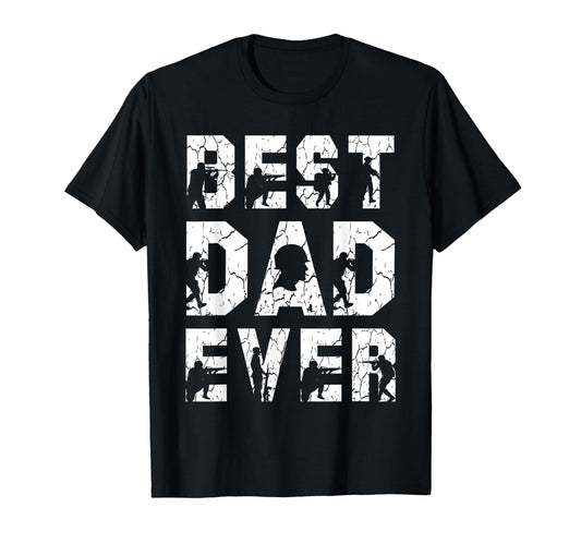 Best Dad Ever Military Fathers Day T-Shirt - Custom Art Print Men Women - T-Shirt, Sweatshirt, Hoodie