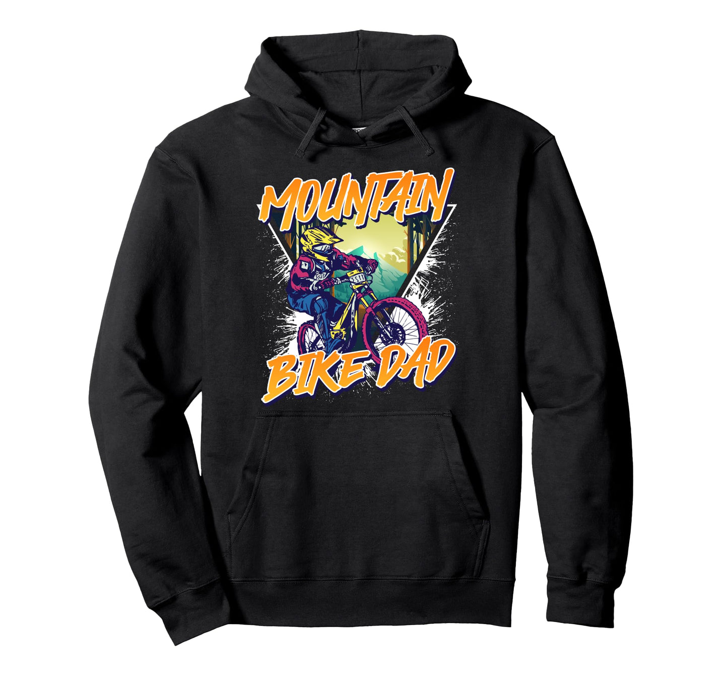 Daddy Mountain Biking Dad Mtb Funny Hoodie - Aesthetic Graphic Unisex - T-Shirt, Sweatshirt, Hoodie