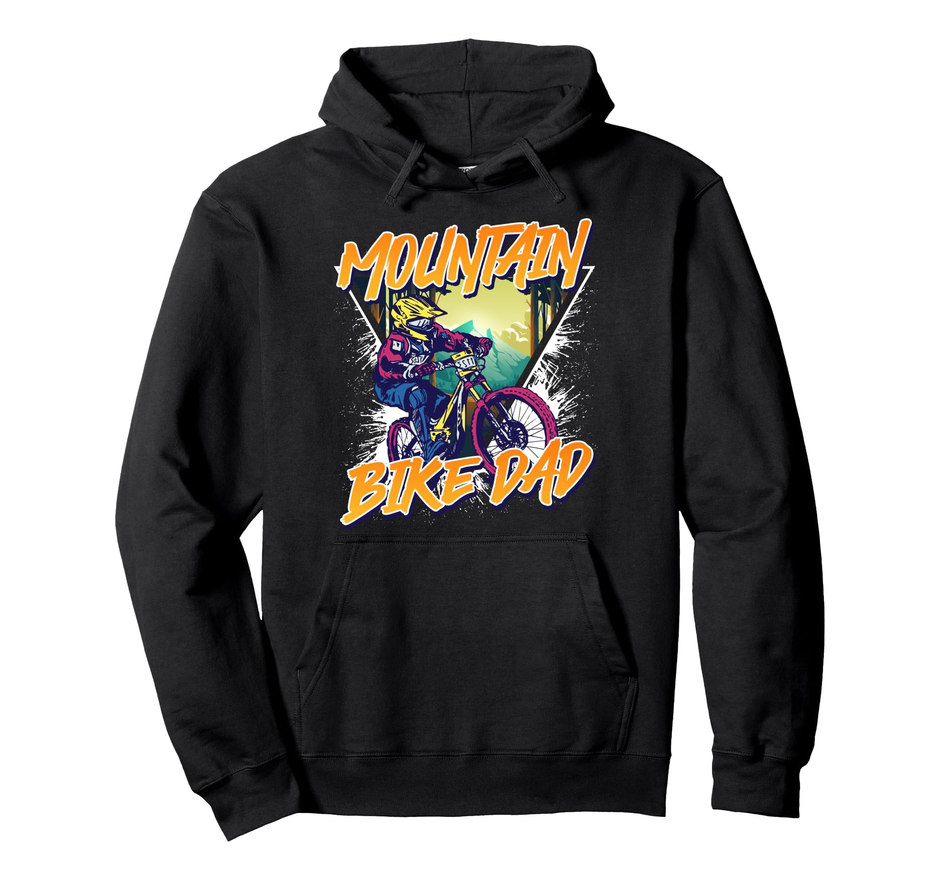 Daddy Mountain Biking Dad Mtb Funny Hoodie - Aesthetic Graphic Unisex - T-Shirt, Sweatshirt, Hoodie