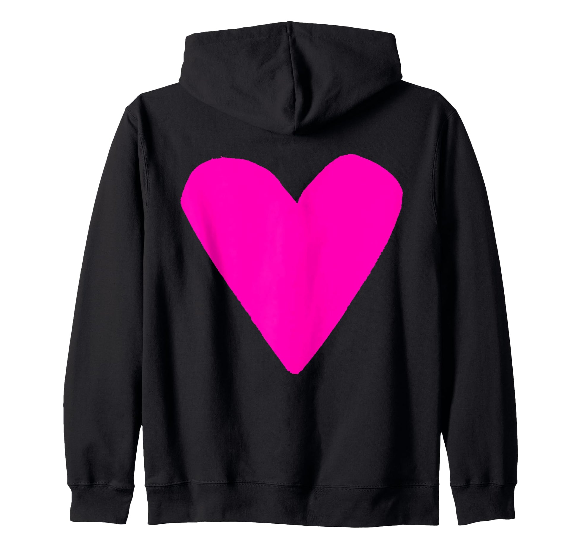 Pop Art Big Backprint Heart Tees Hoodie - Casual Everyday Wear Men Women - T-Shirt, Sweatshirt, Hoodie