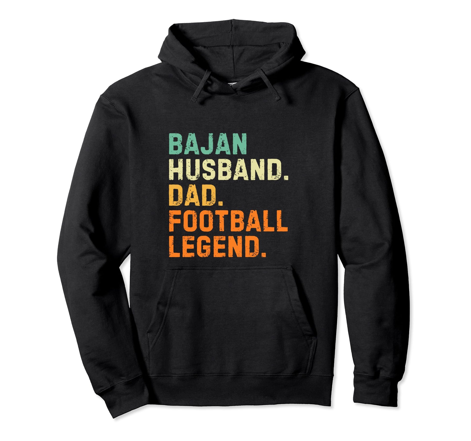 Bajan Husband Dad Football Legend Hoodie - Unique Graphic for Adults - T-Shirt, Sweatshirt, Hoodie