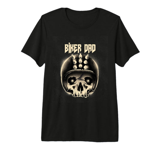 Biker Dad Motorcycle Fathers Day Tri Blend T-Shirt - Graphic Print Unisex - T-Shirt, Sweatshirt, Hoodie
