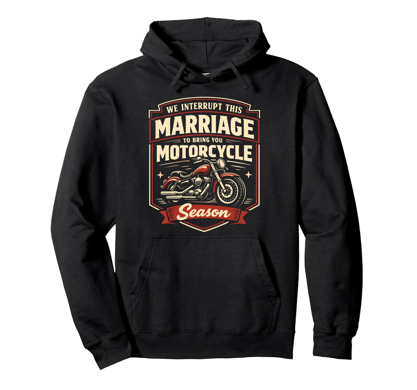 Motorcycle Biker Husband Wife Marriage Hoodie - Streetwear Style Men Women - T-Shirt, Sweatshirt, Hoodie