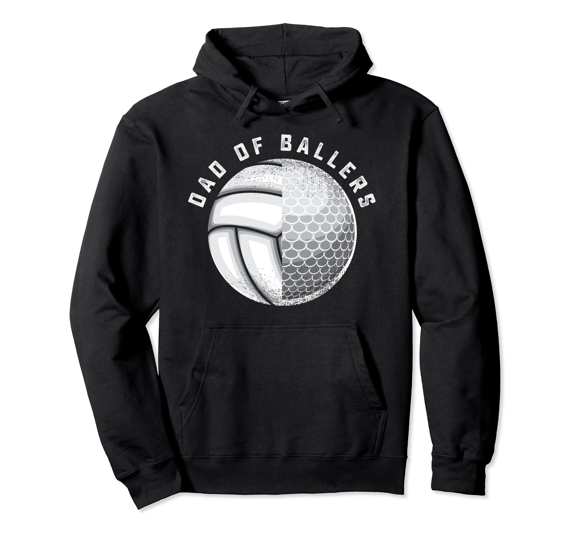 Dad Ballers Funny Golf Volleyball Gift Hoodie - Fun Novelty Design Unisex - T-Shirt, Sweatshirt, Hoodie