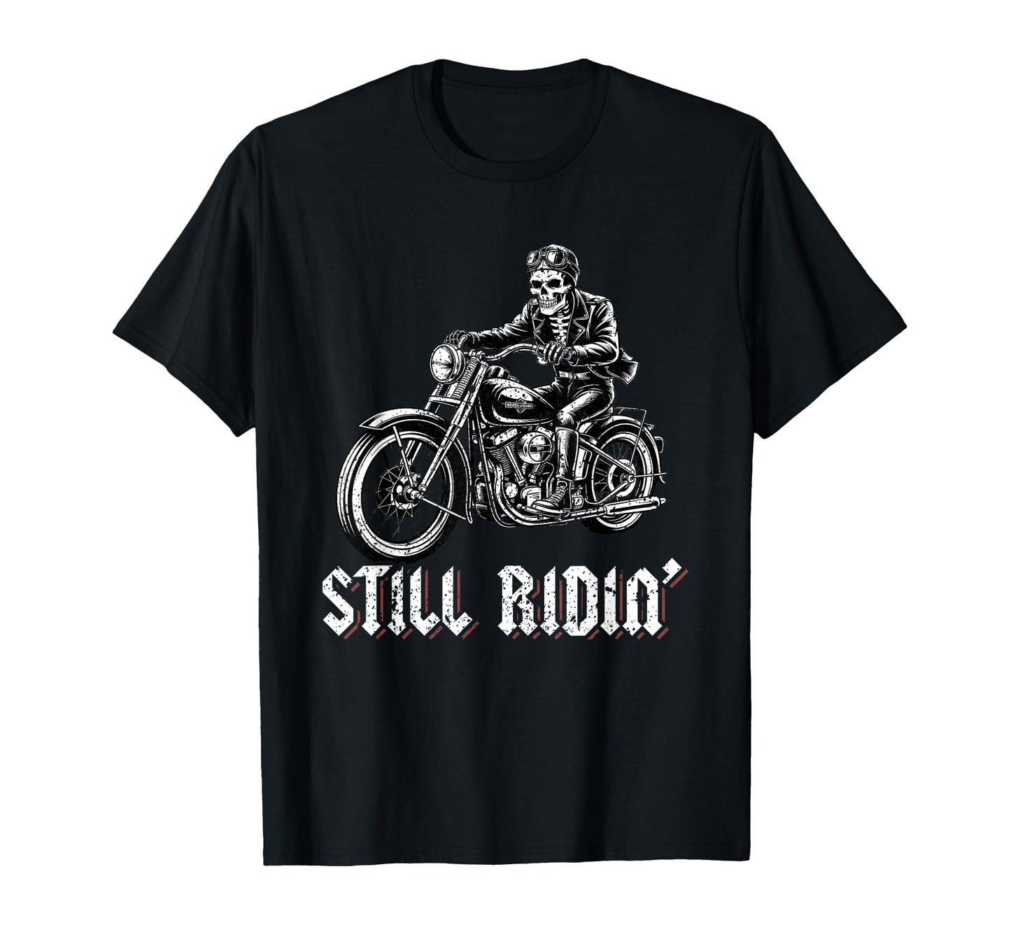 Skeleton Biker Retired Motorcycle Dad T-Shirt - Aesthetic Graphic Unisex - T-Shirt, Sweatshirt, Hoodie