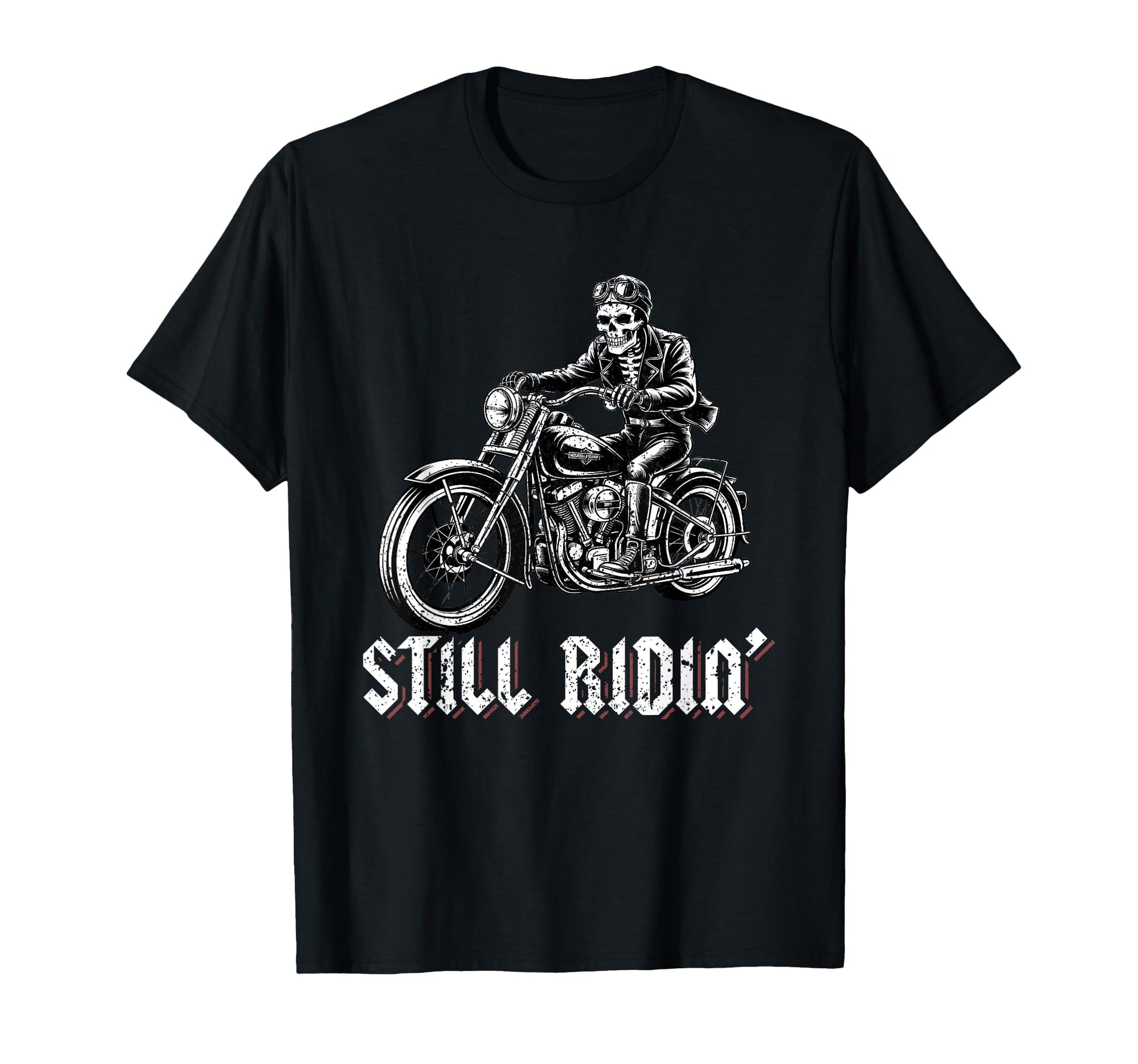 Skeleton Biker Retired Motorcycle Dad T-Shirt - Aesthetic Graphic Unisex - T-Shirt, Sweatshirt, Hoodie