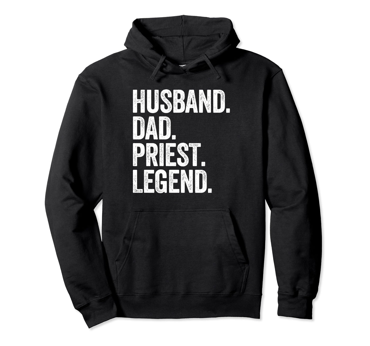 Husband Dad Priest Funny Church Pastor Hoodie - Minimalist Print Unisex - T-Shirt, Sweatshirt, Hoodie