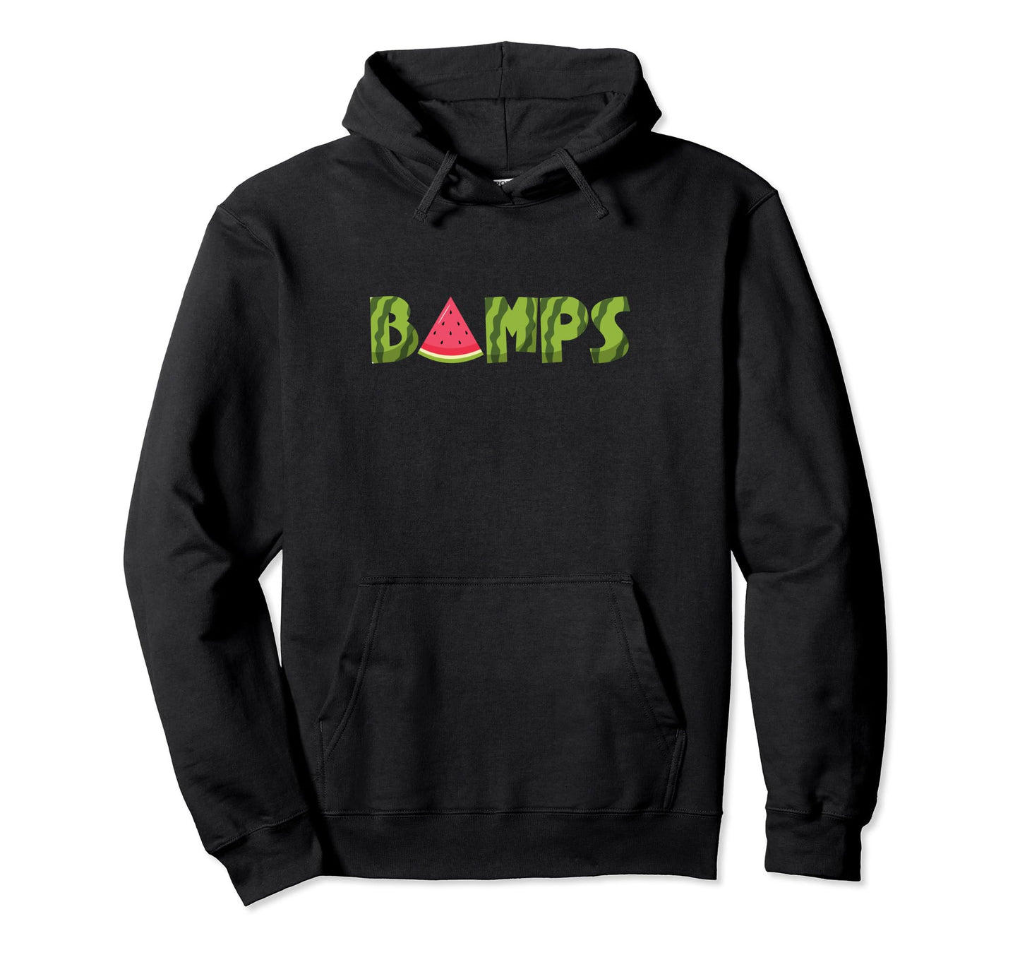 Bamps Watermelon Funny Summer Fruit Hoodie - Custom Art Print for Adults - T-Shirt, Sweatshirt, Hoodie
