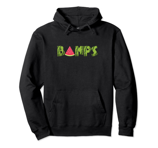 Bamps Watermelon Funny Summer Fruit Hoodie - Custom Art Print for Adults - T-Shirt, Sweatshirt, Hoodie