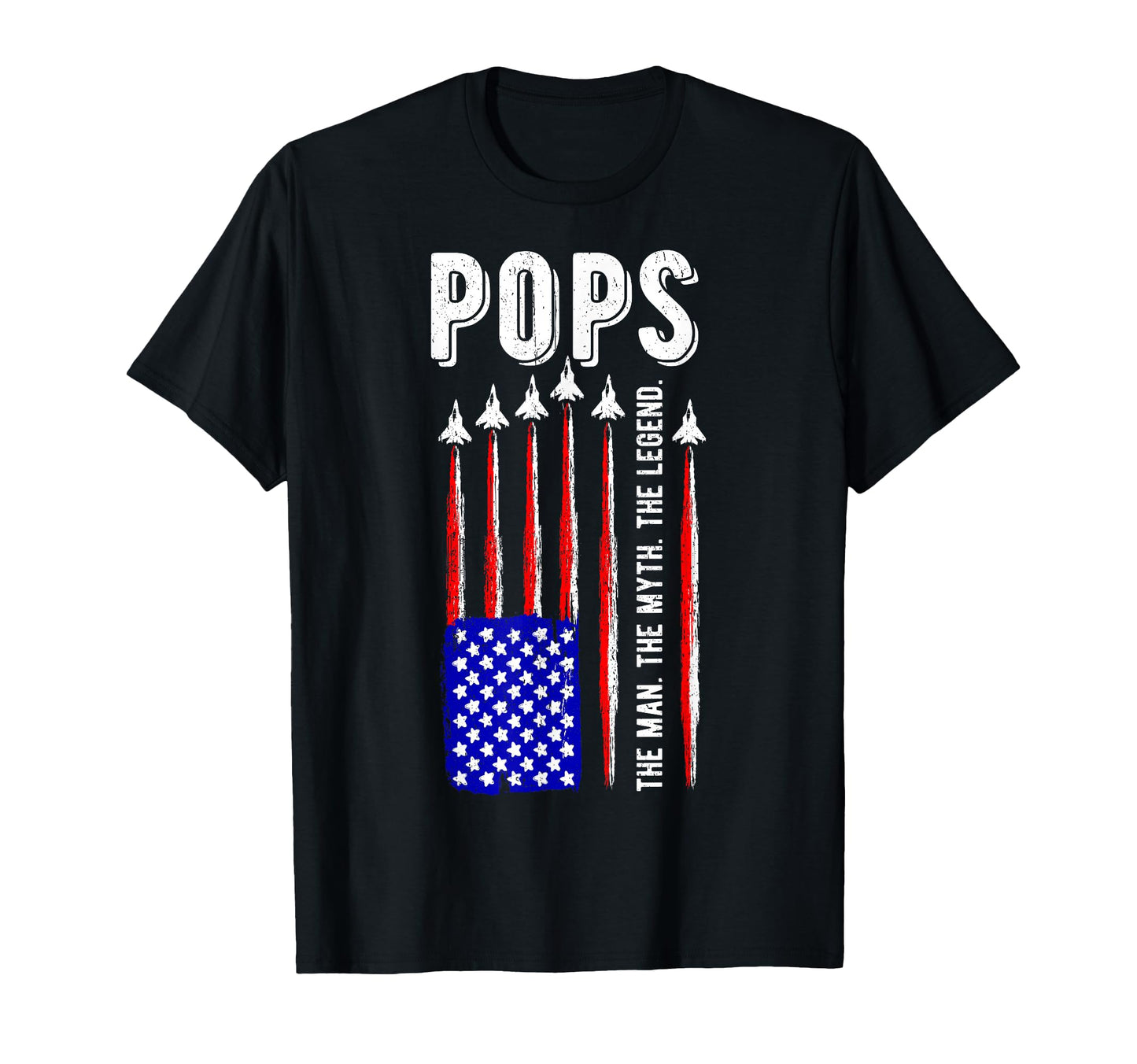 Usa American Flag Pops Myth Legend T-Shirt - Novelty Apparel for Adults - T-Shirt, Sweatshirt, Hoodie