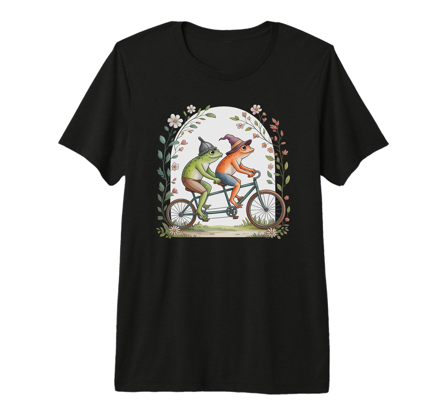 Motivational Bicycle Frog Tandem T-Shirt - Trendy Graphic for Adults - T-Shirt, Sweatshirt, Hoodie