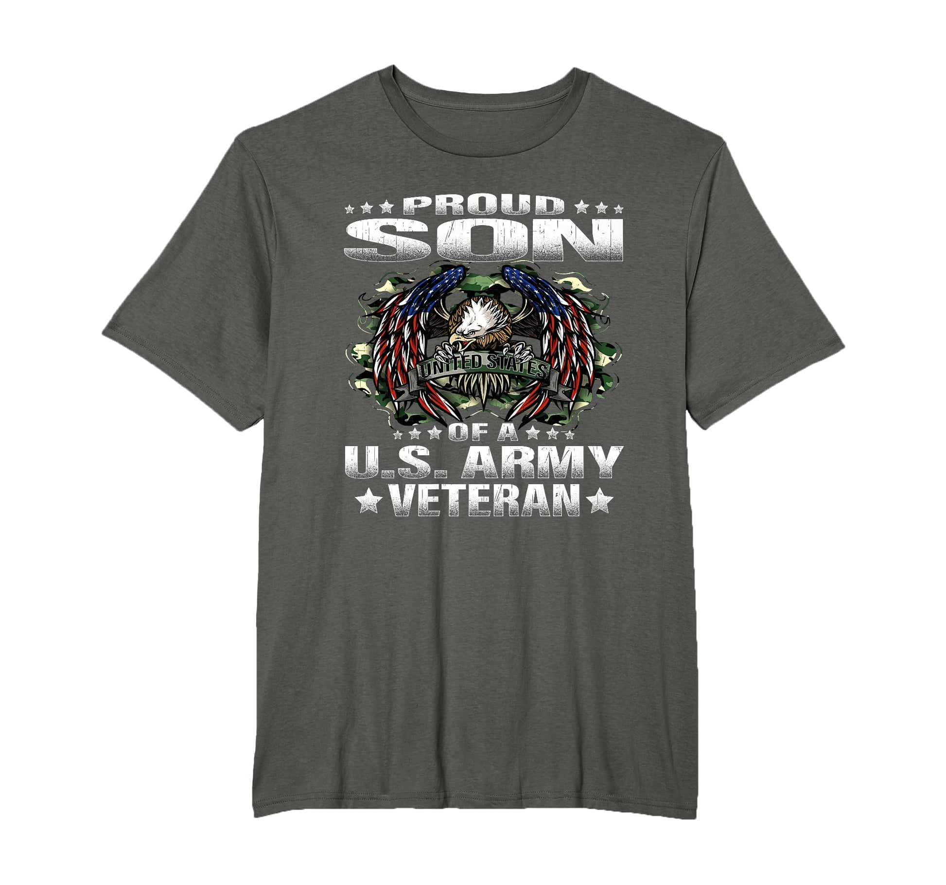 Proud Son Us Army Veteran Military Vets T-Shirt - Graphic Print Men Women - T-Shirt, Sweatshirt, Hoodie