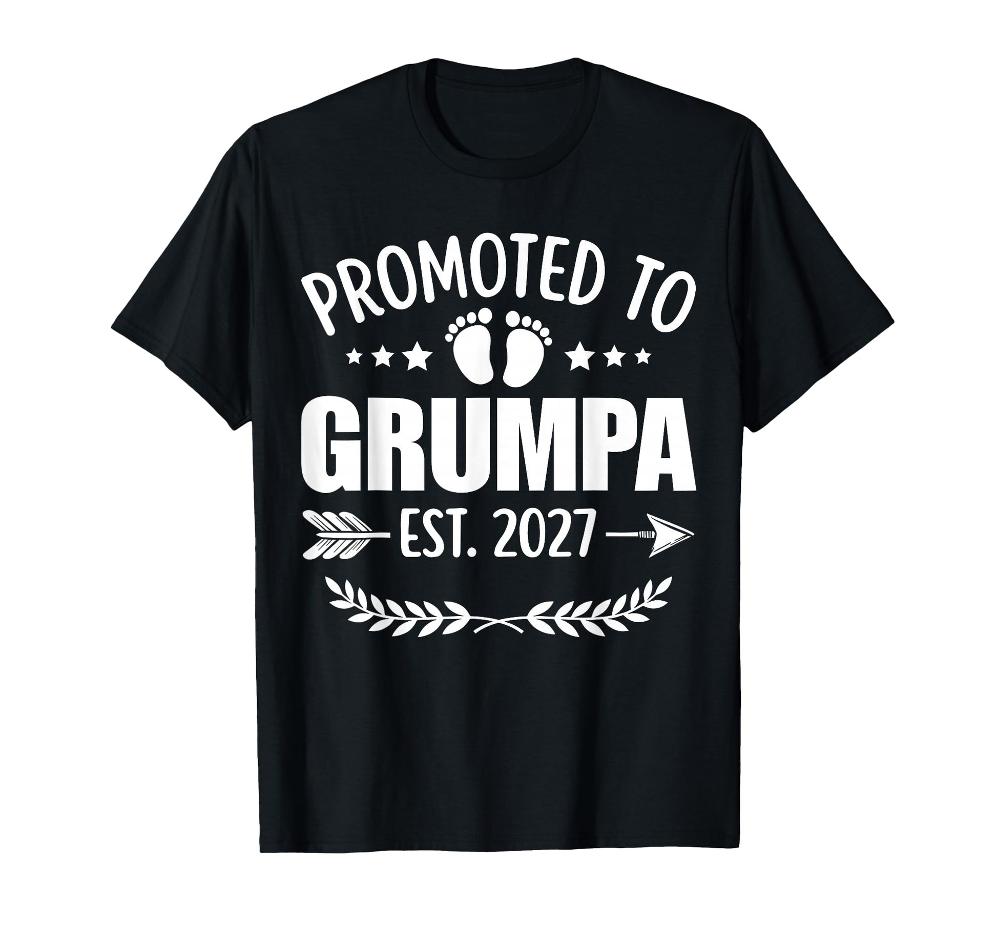 Promoted To Grumpa Est 2027 Grandpa T-Shirt - Custom Art Print Unisex - T-Shirt, Sweatshirt, Hoodie