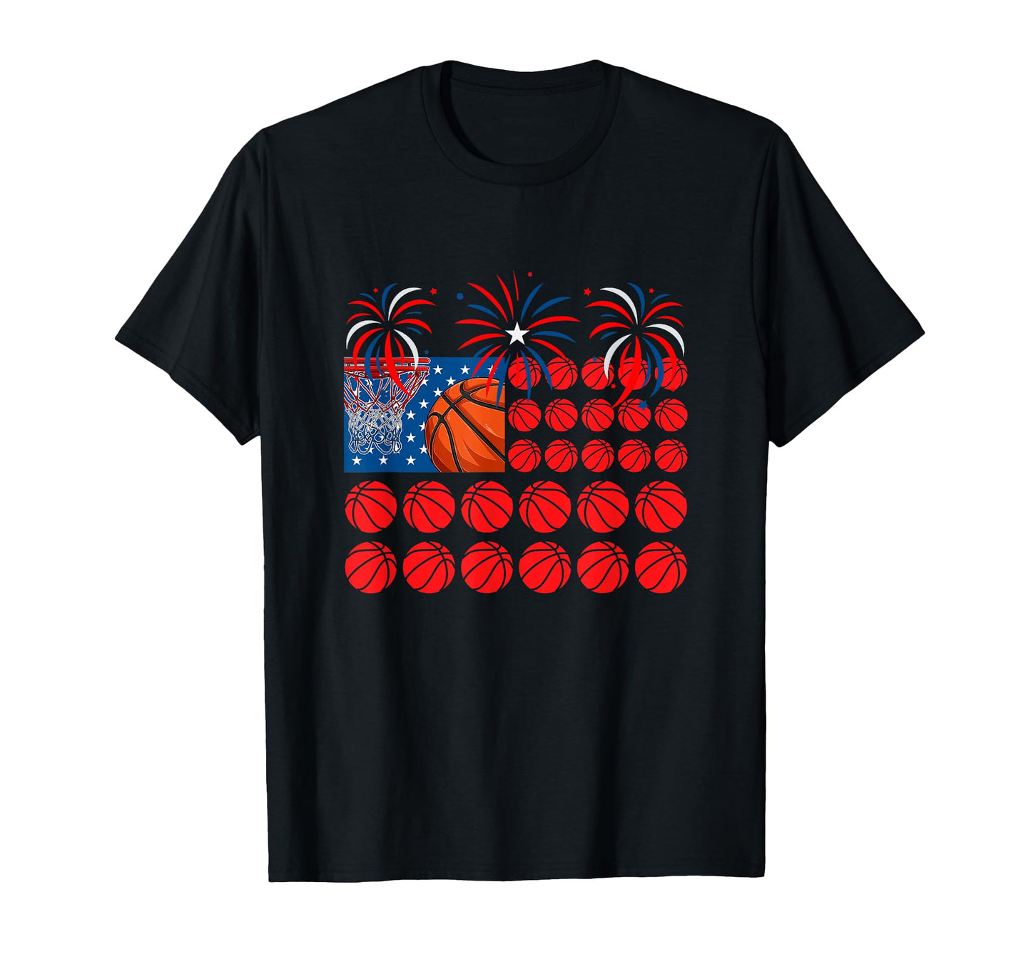 Basketball Equipment 4Th July Matching T-Shirt - Graphic Print for Adults - T-Shirt, Sweatshirt, Hoodie