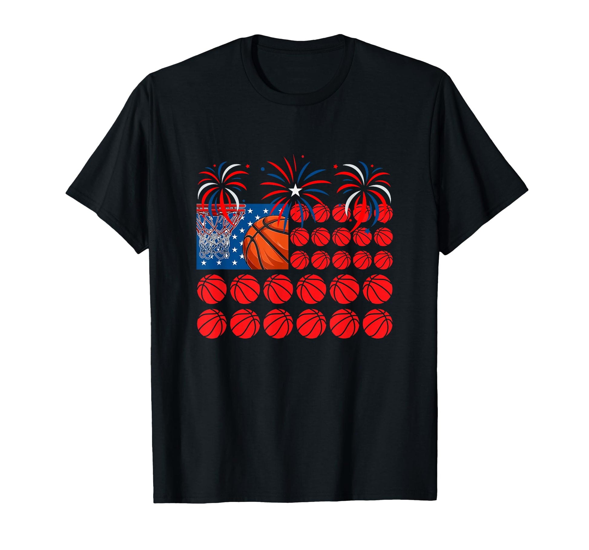 Basketball Equipment 4Th July Matching T-Shirt - Graphic Print for Adults - T-Shirt, Sweatshirt, Hoodie