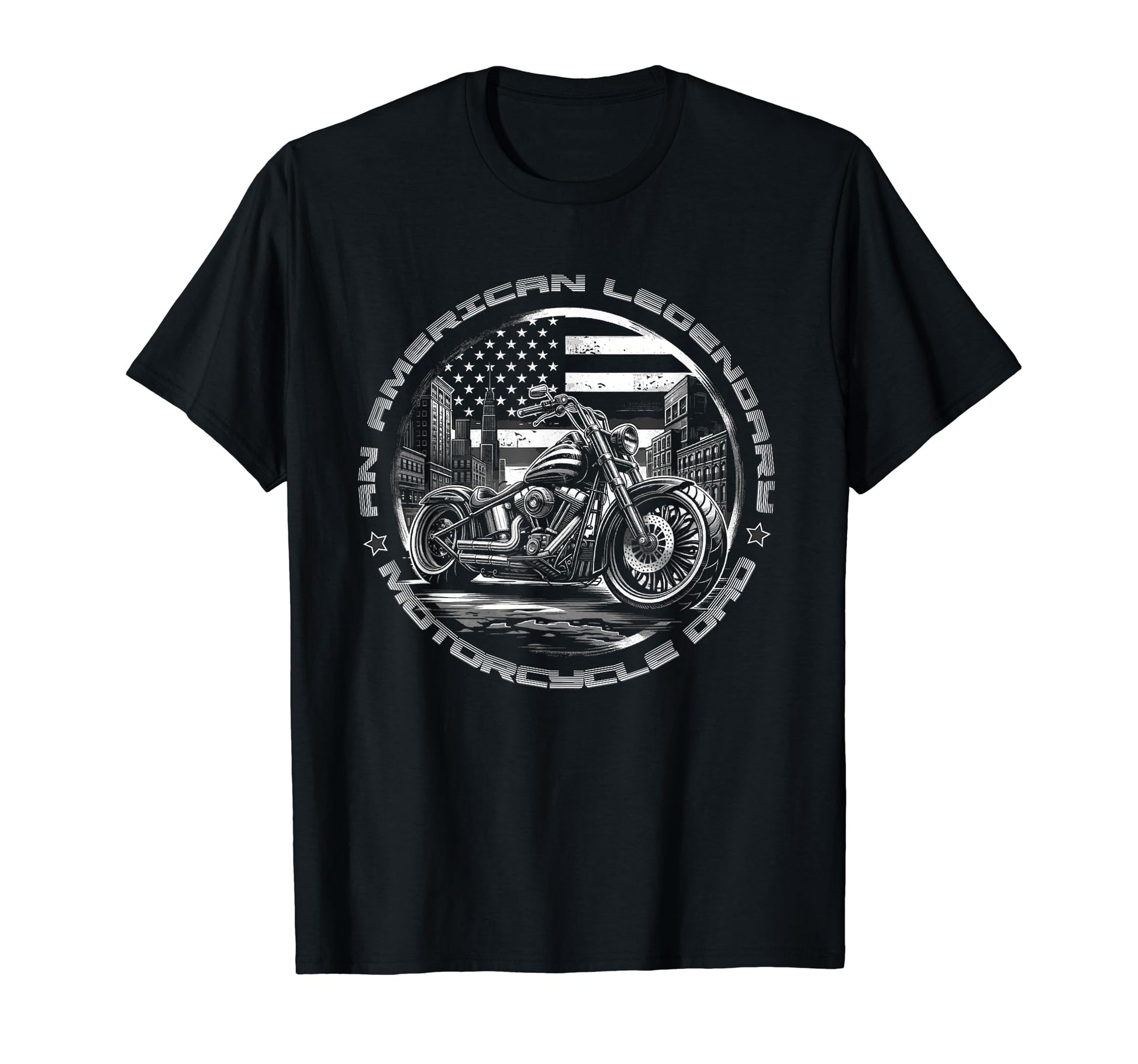 American Legendary Motorcycle Dad T-Shirt - Unique Graphic for Adults - T-Shirt, Sweatshirt, Hoodie