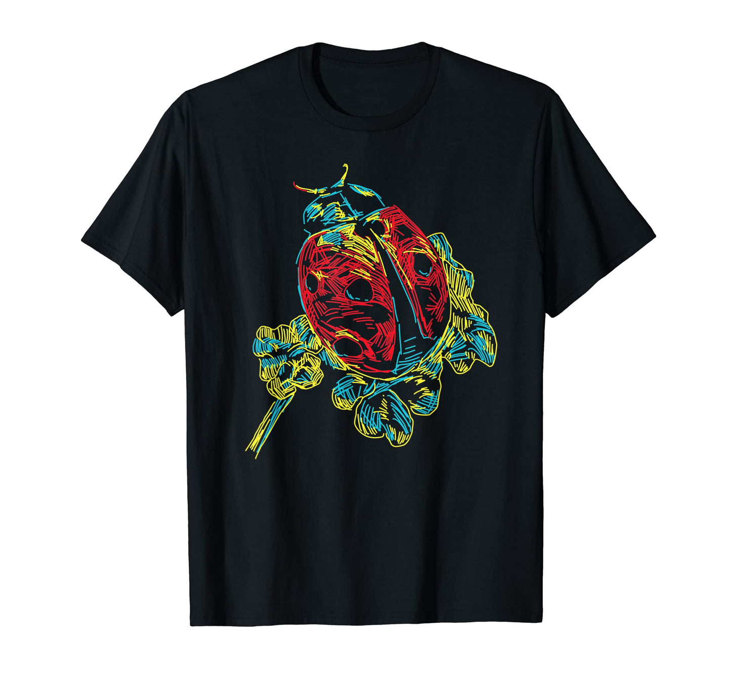 Abstract Colorful Ladybug Art Lovers T-Shirt - Aesthetic Graphic Men Women - T-Shirt, Sweatshirt, Hoodie