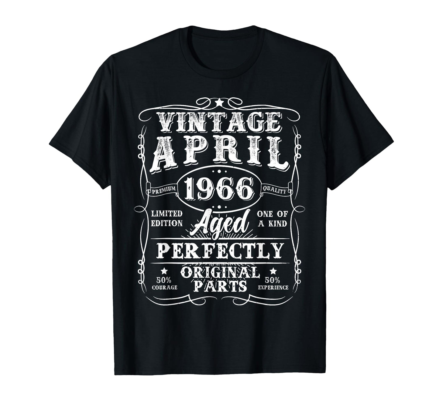 60 Year Old April 1966 60Th Birthday T-Shirt - Custom Art Print for Adults - T-Shirt, Sweatshirt, Hoodie