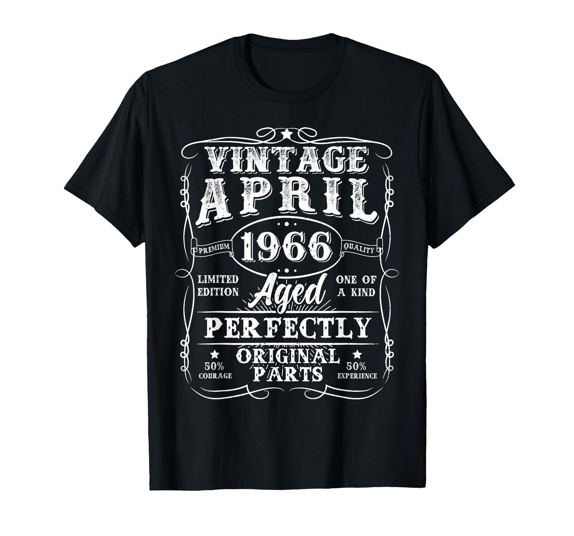 60 Year Old April 1966 60Th Birthday T-Shirt - Custom Art Print for Adults - T-Shirt, Sweatshirt, Hoodie