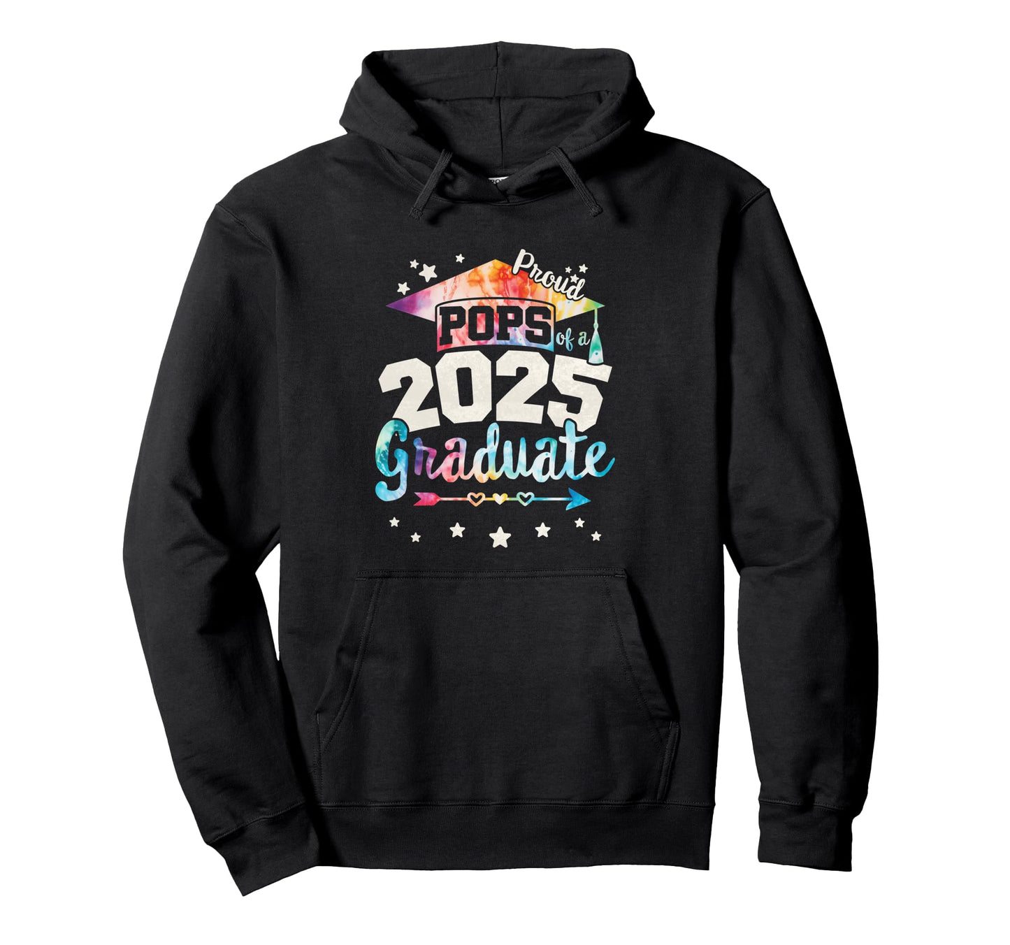 Tie Dye Pops 2025 Graduate Team Hoodie - Fun Novelty Design Men Women - T-Shirt, Sweatshirt, Hoodie