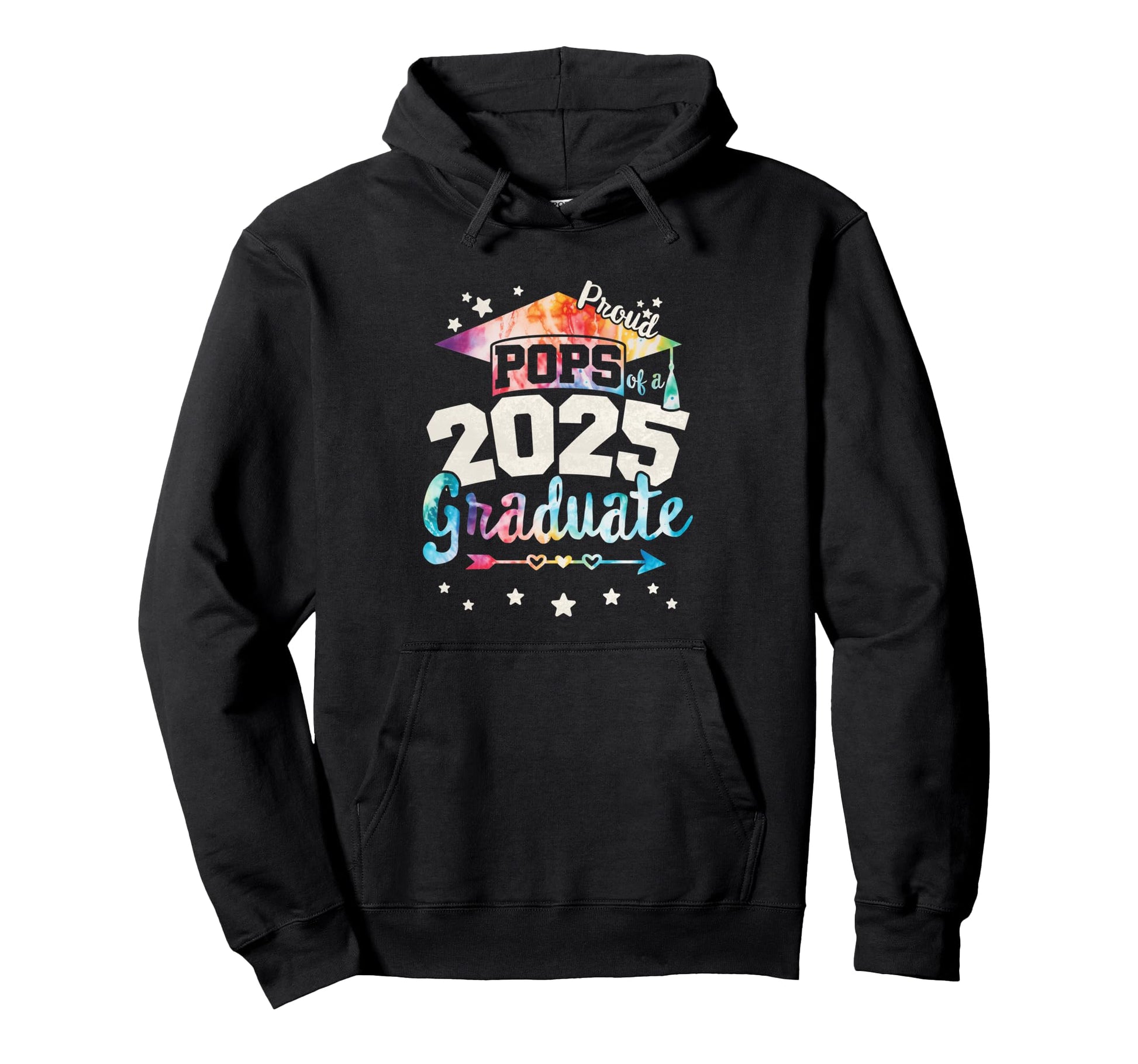 Tie Dye Pops 2025 Graduate Team Hoodie - Fun Novelty Design Men Women - T-Shirt, Sweatshirt, Hoodie