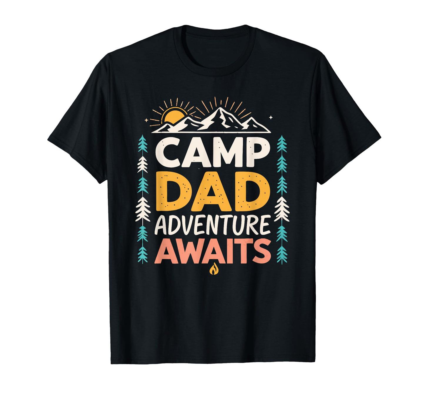 Outdoor Camping Dad Adventure Awaits T-Shirt - Custom Art Print Unisex - T-Shirt, Sweatshirt, Hoodie