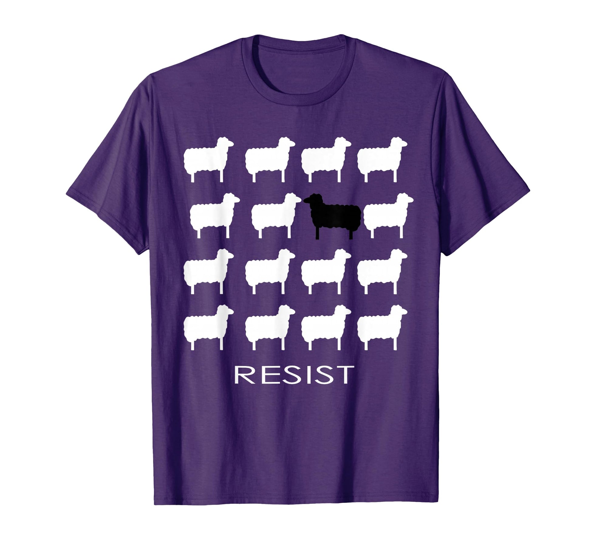 White And Black Sheep Resist Empowering T-Shirt - Trendy Graphic Men Women - T-Shirt, Sweatshirt, Hoodie