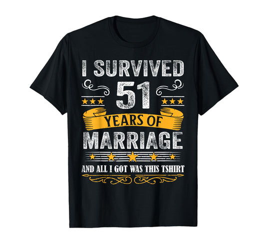 51St Wedding Anniversary Couples T-Shirt - Custom Art Print Men Women - T-Shirt, Sweatshirt, Hoodie