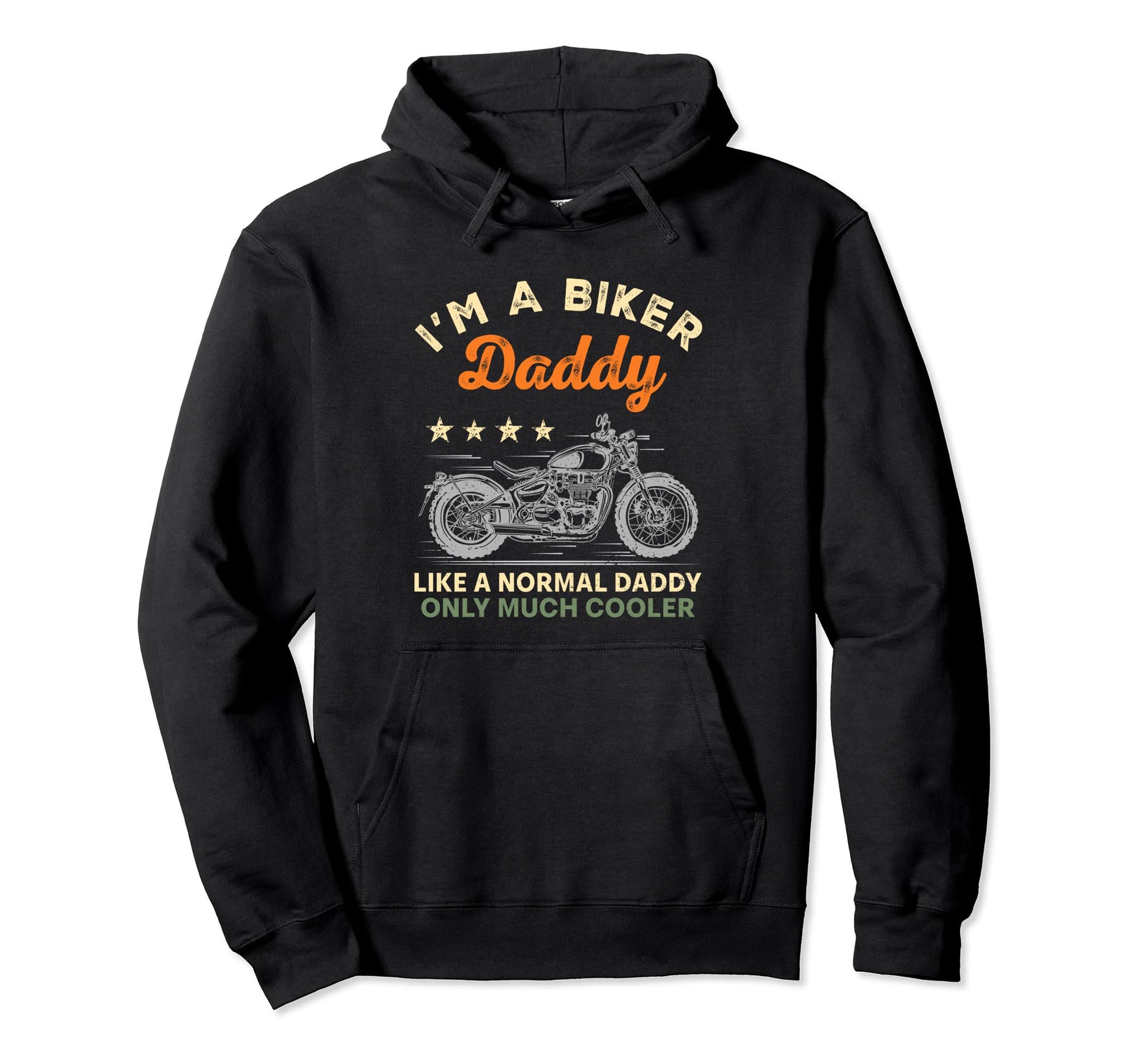 Im Biker Daddy Motorcycle Rider Fathers Hoodie - Graphic Print for Adults - T-Shirt, Sweatshirt, Hoodie