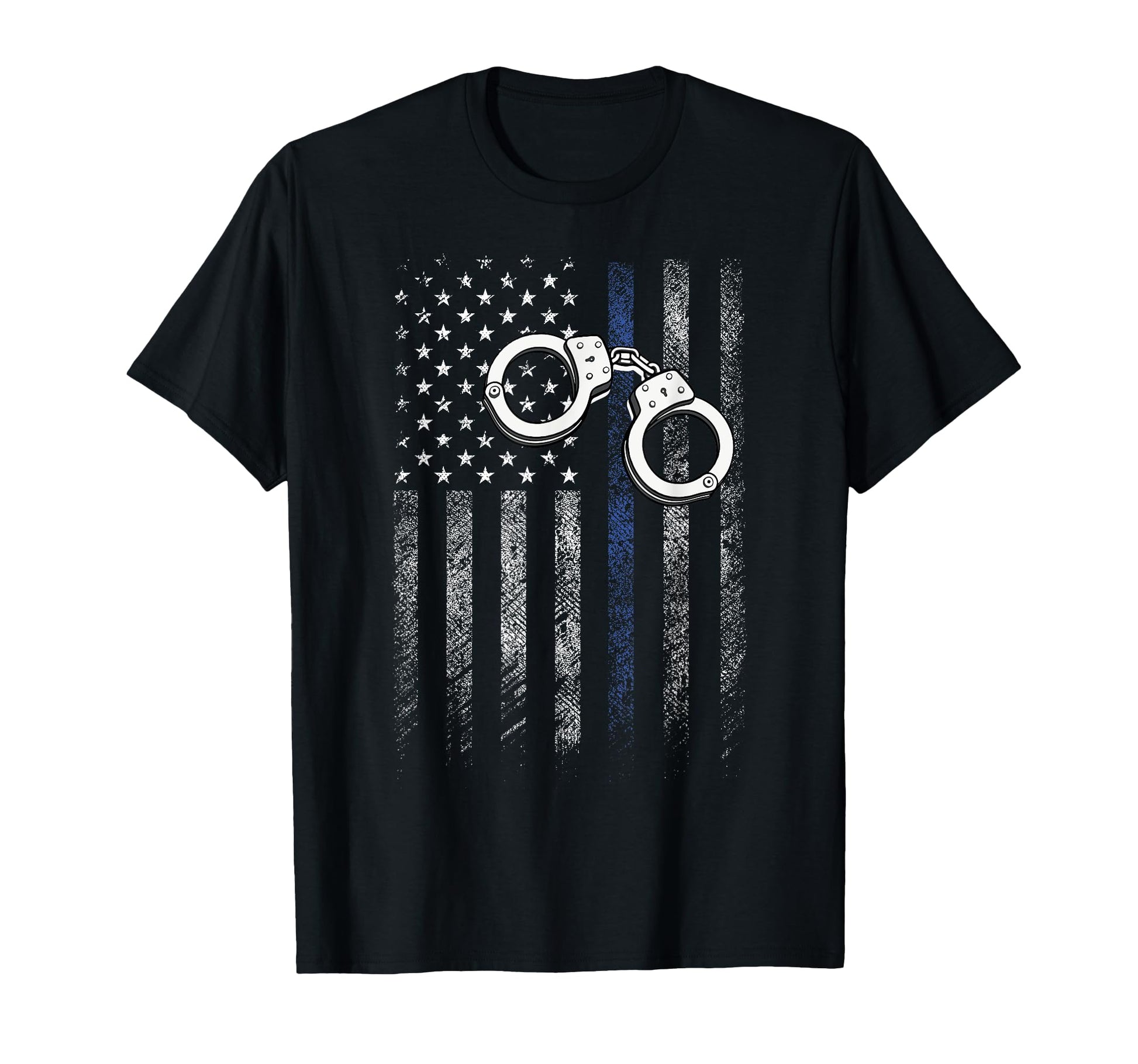 Police Officer Usa Flag First T-Shirt - Minimalist Print for Adults - T-Shirt, Sweatshirt, Hoodie