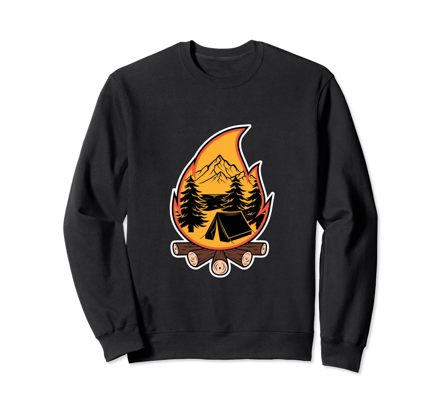Camping Hiking Mountains Nature Wildlife Sweatshirt - Trendy Graphic Unisex - T-Shirt, Sweatshirt, Hoodie