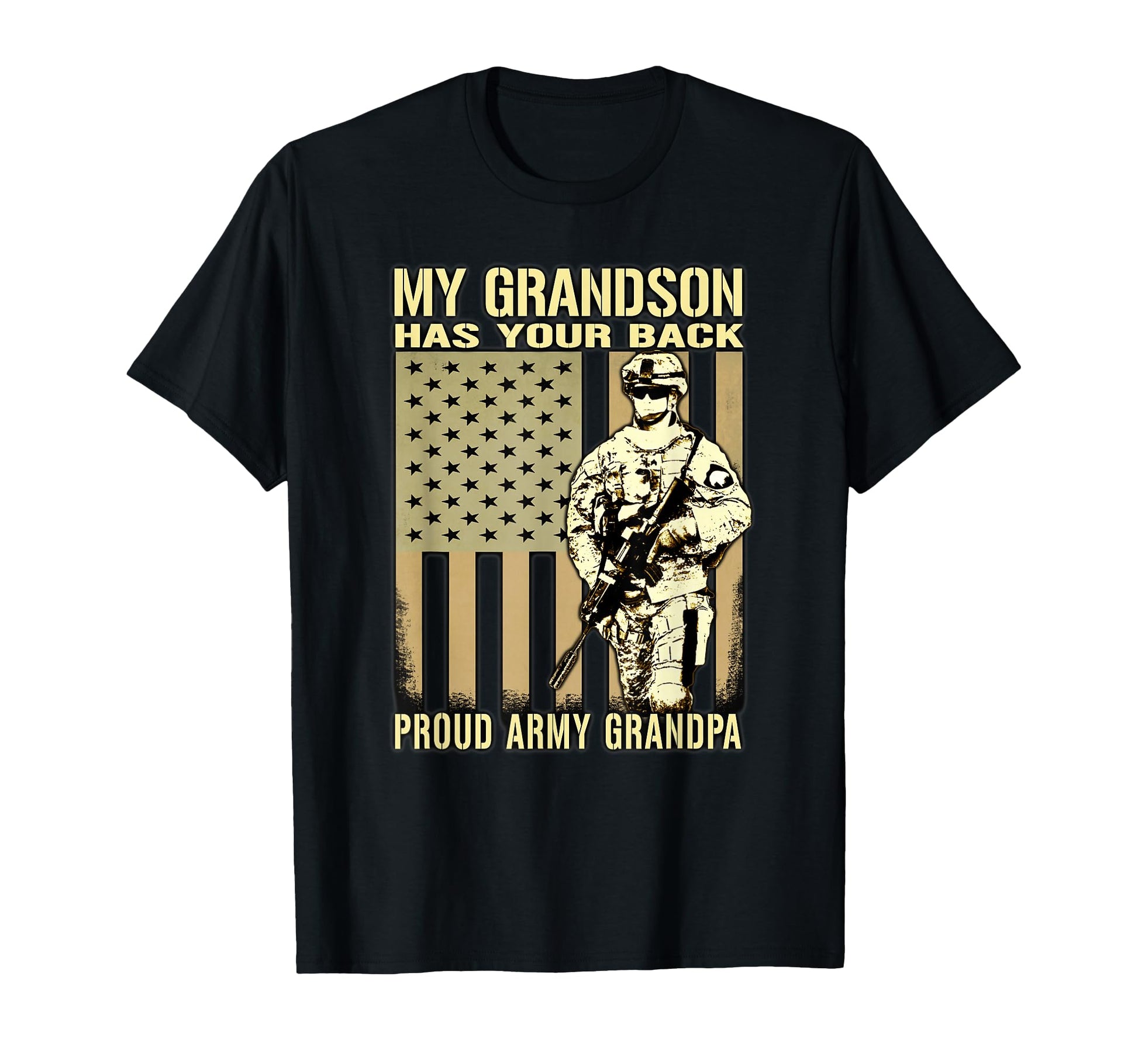 My Grandson Has Your Back Proud T-Shirt - Casual Everyday Wear Men Women - T-Shirt, Sweatshirt, Hoodie