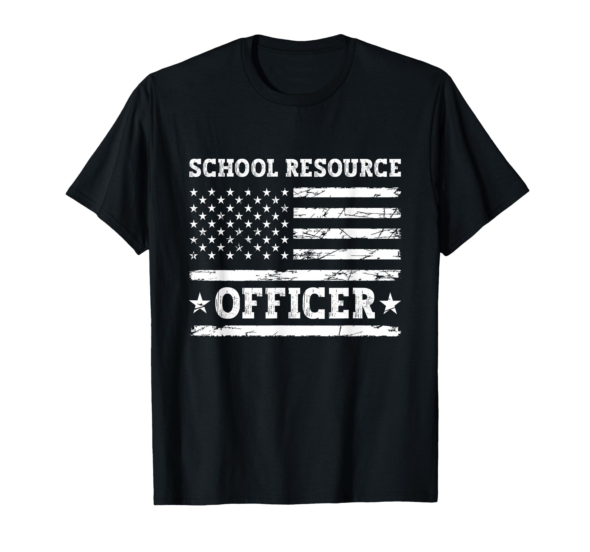 Sro School Resource Officer Usa Flag T-Shirt - Custom Art Print for Adults - T-Shirt, Sweatshirt, Hoodie