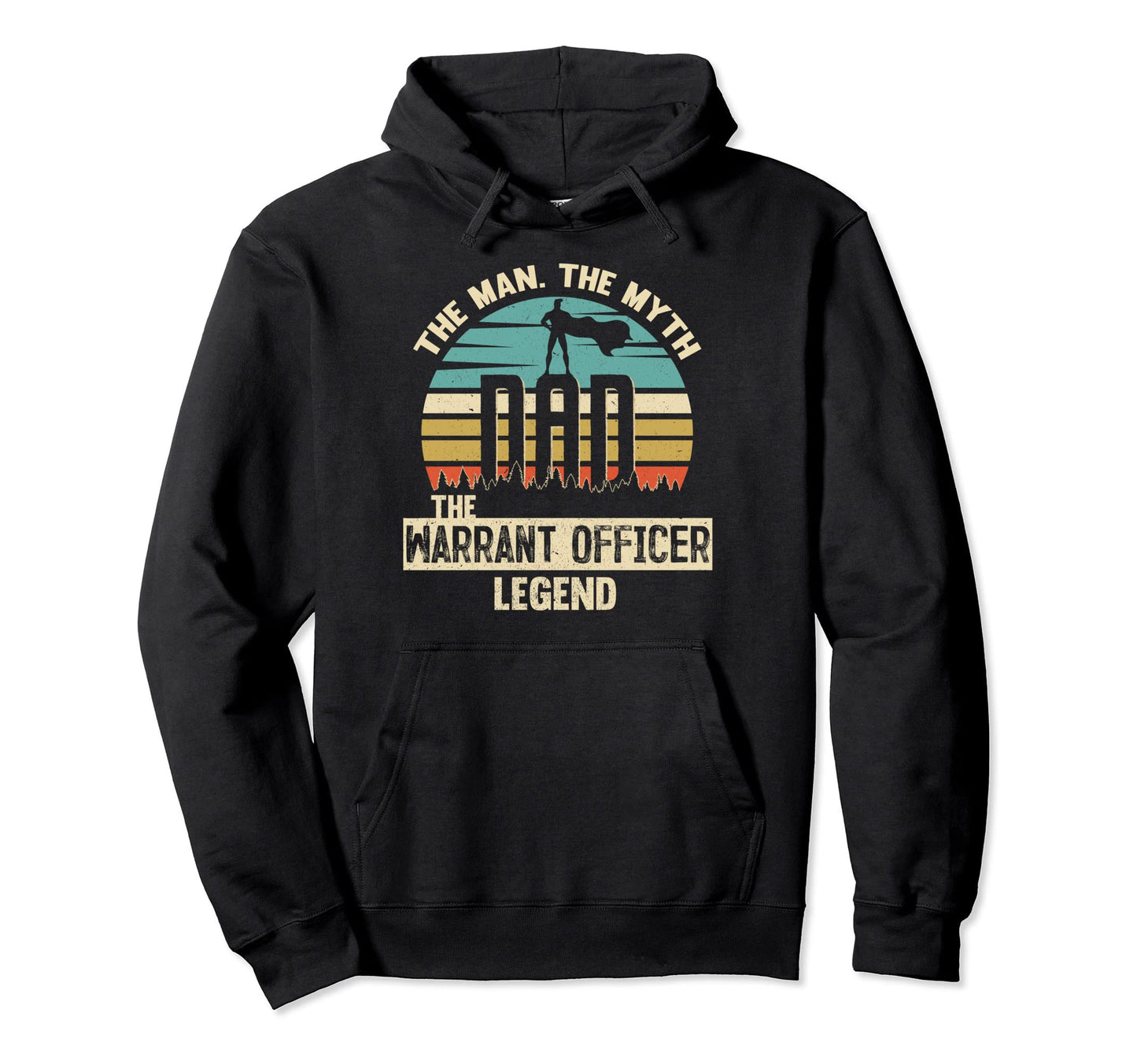 Myth Legend Dad Warrant Officer Hoodie - Graphic Print for Adults - T-Shirt, Sweatshirt, Hoodie