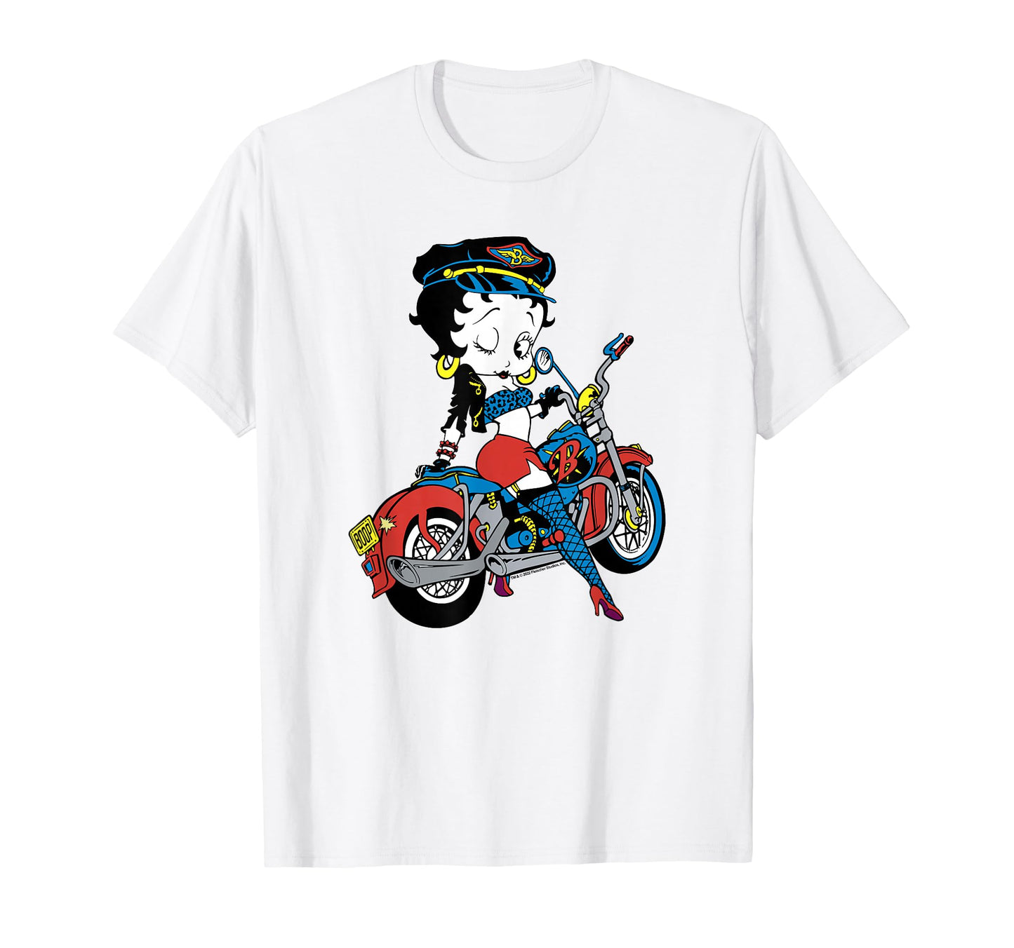Betty Boop Biker Babe Color Pop T-Shirt - Custom Art Print Men Women - T-Shirt, Sweatshirt, Hoodie