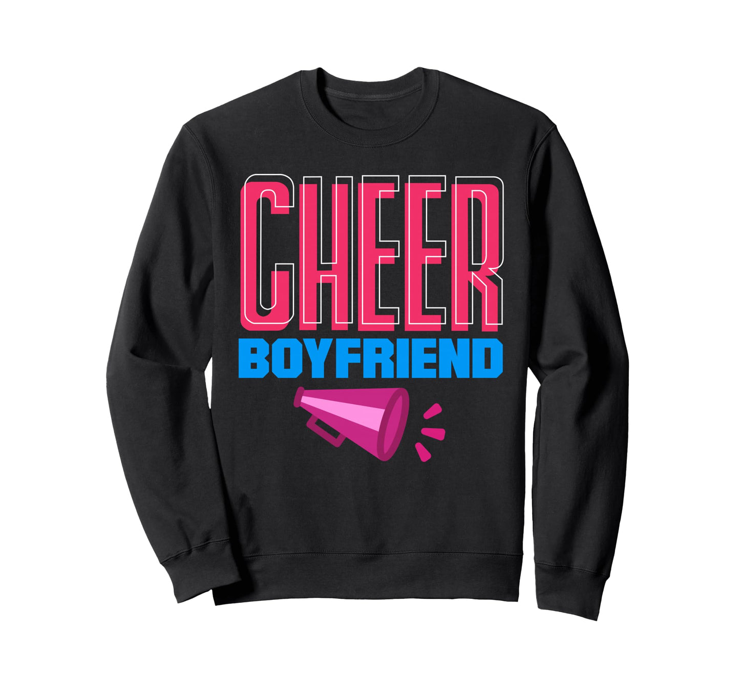 Cheer Boyfriend Proud Cheerleader Sweatshirt - Minimalist Print for Adults - T-Shirt, Sweatshirt, Hoodie