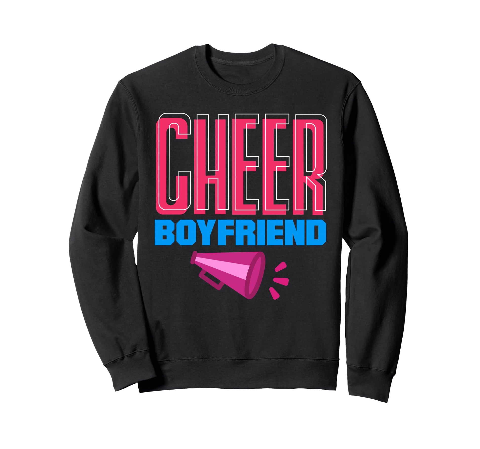 Cheer Boyfriend Proud Cheerleader Sweatshirt - Minimalist Print for Adults - T-Shirt, Sweatshirt, Hoodie