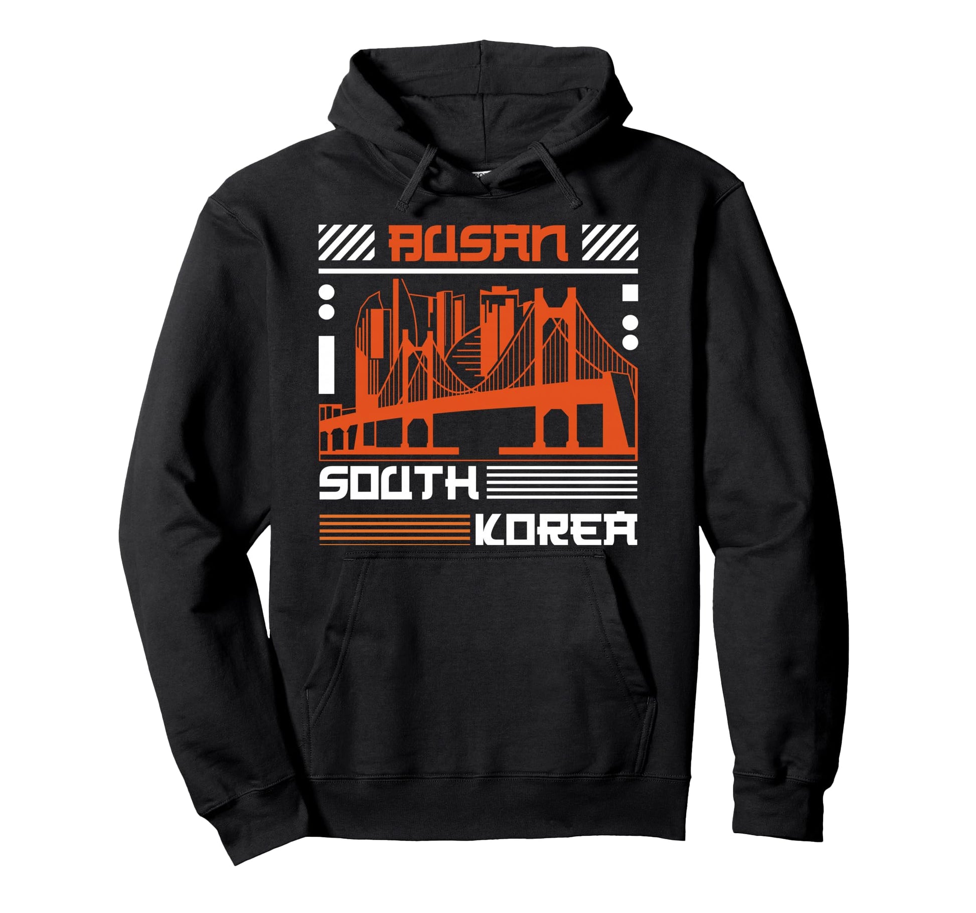 Busan Vacation Holiday South Korea Flag Hoodie - Trendy Graphic Unisex - T-Shirt, Sweatshirt, Hoodie