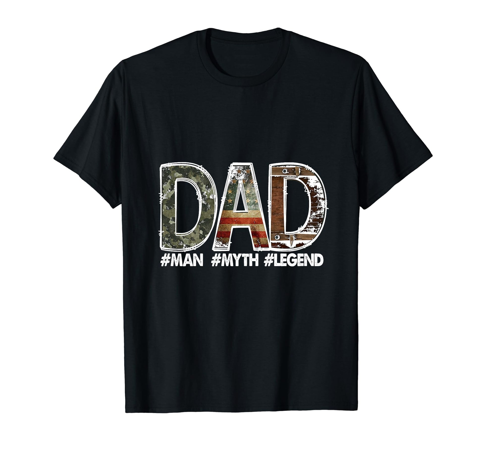 American Soldier Dad Myth Legend Fathers T-Shirt - Minimalist Print Unisex - T-Shirt, Sweatshirt, Hoodie