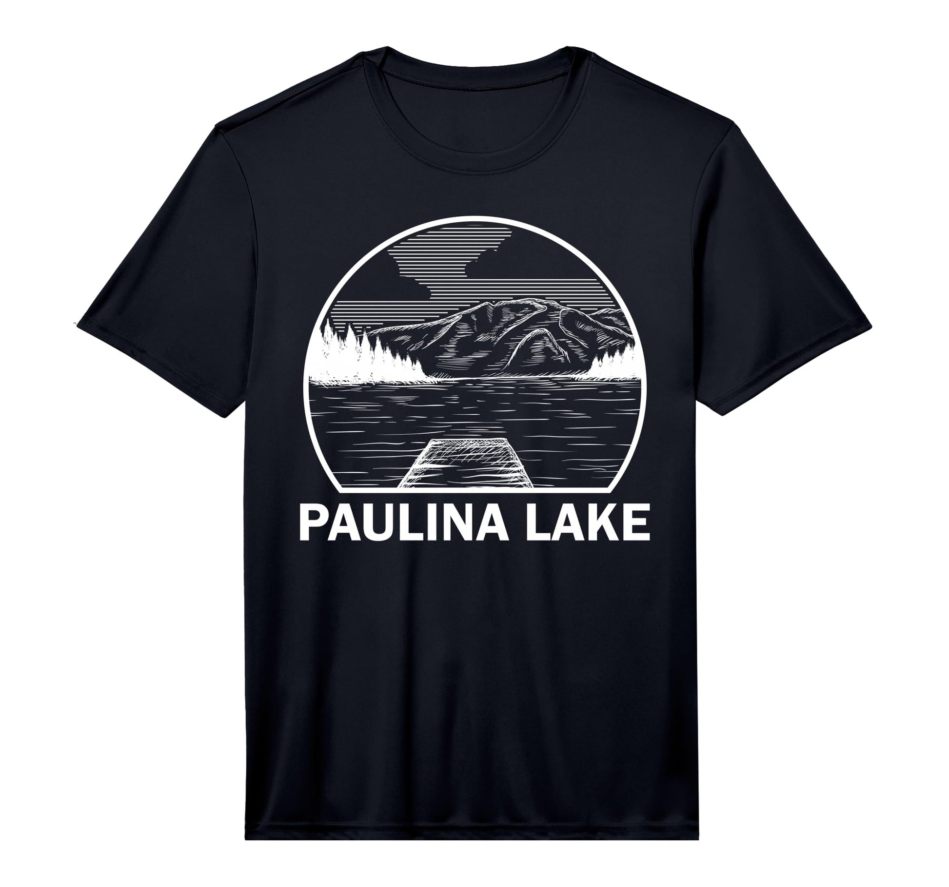 Paulina Lake Oregon Funny Fishing T-Shirt - Unique Graphic for Adults - T-Shirt, Sweatshirt, Hoodie