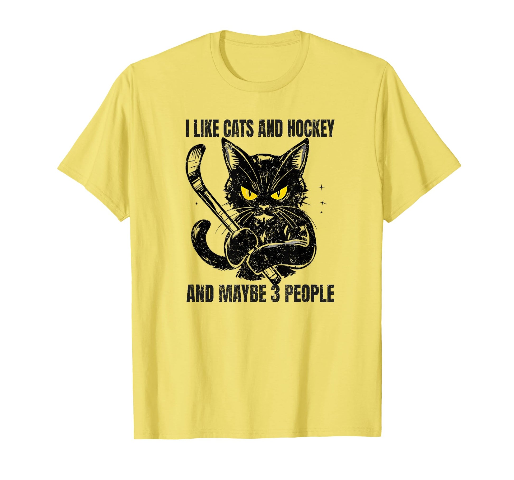 I Like Cats And Hockey And Maybe 3 T-Shirt - Unique Graphic for Adults - T-Shirt, Sweatshirt, Hoodie