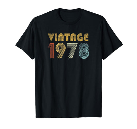 1978 70S 48Th Birthday Gift T-Shirt - Trendy Graphic for Adults - T-Shirt, Sweatshirt, Hoodie