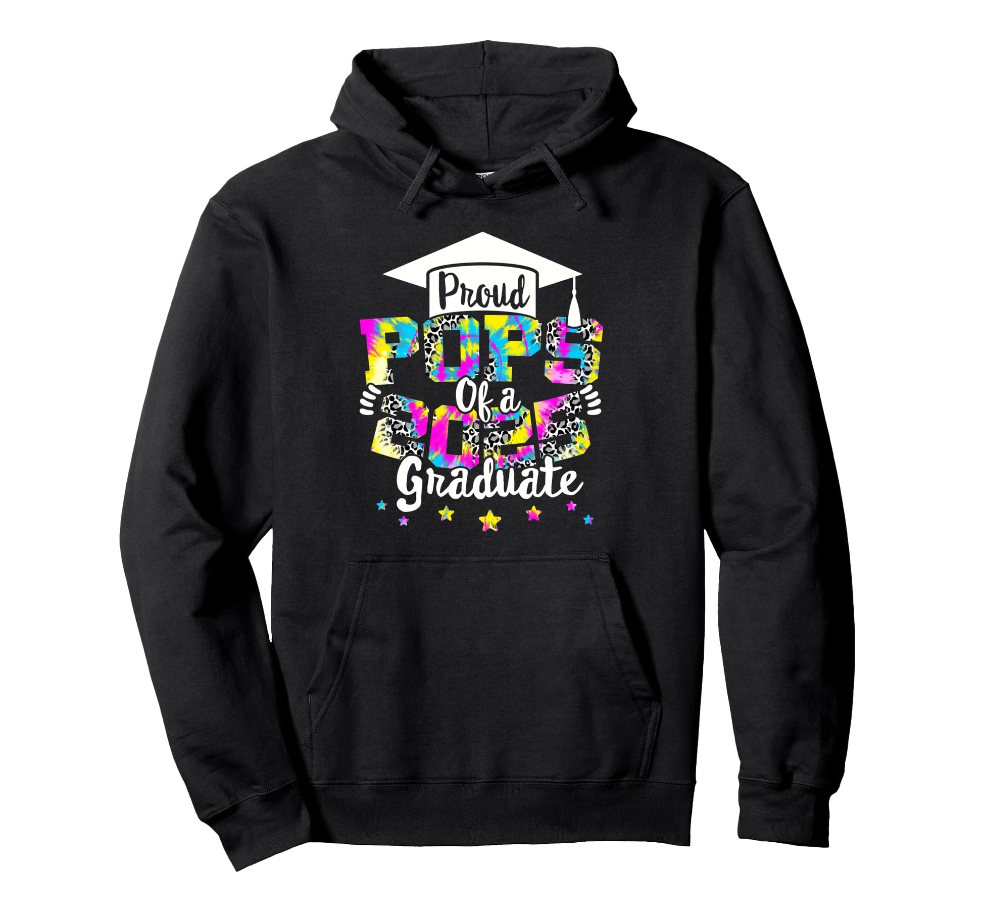Pops 2025 Graduate Tie Dye Class Senior Hoodie - Custom Art Print Unisex - T-Shirt, Sweatshirt, Hoodie