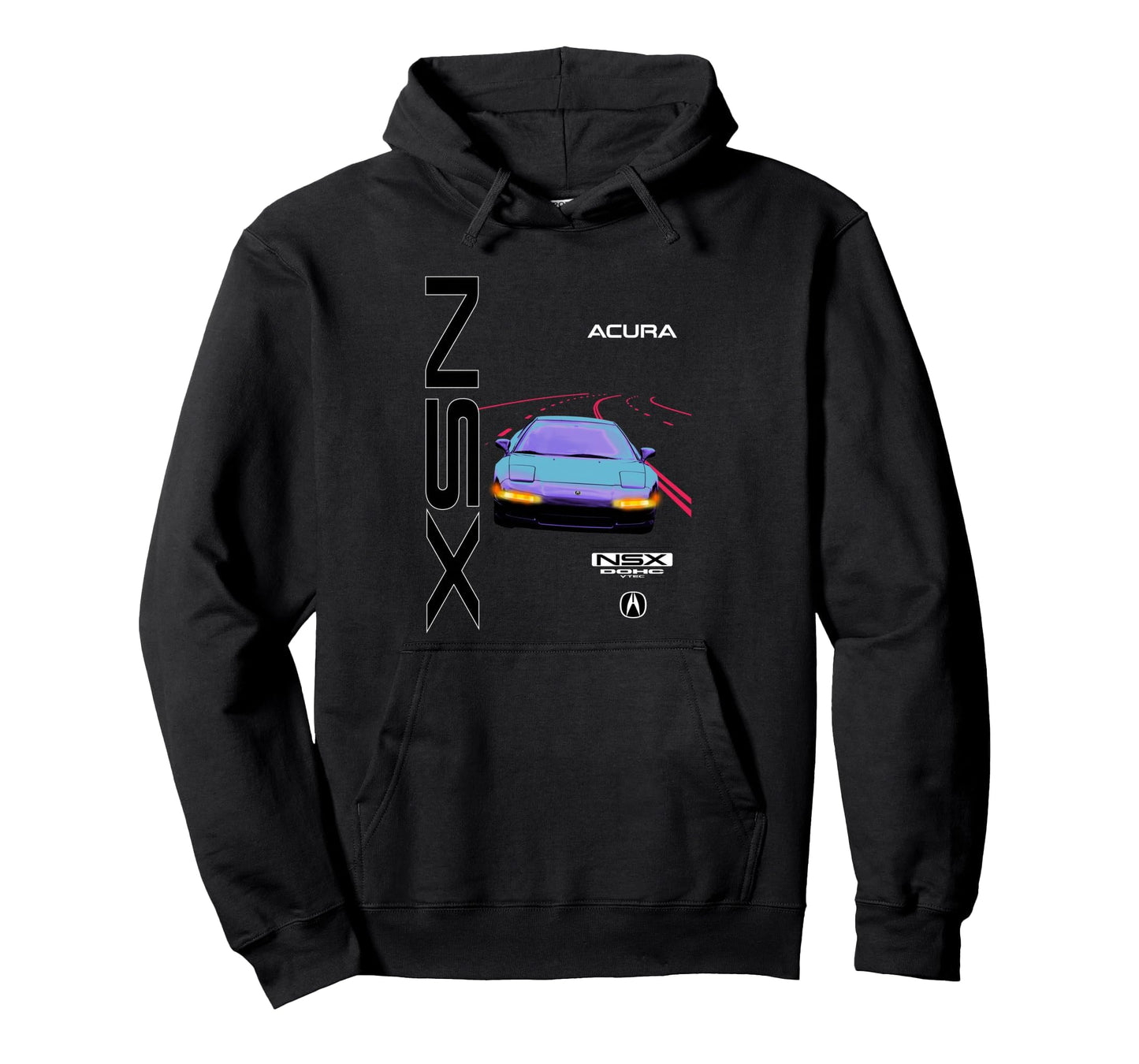 Honda Nsx Acura Neon Road V Tec Hoodie - Trendy Graphic for Adults - T-Shirt, Sweatshirt, Hoodie