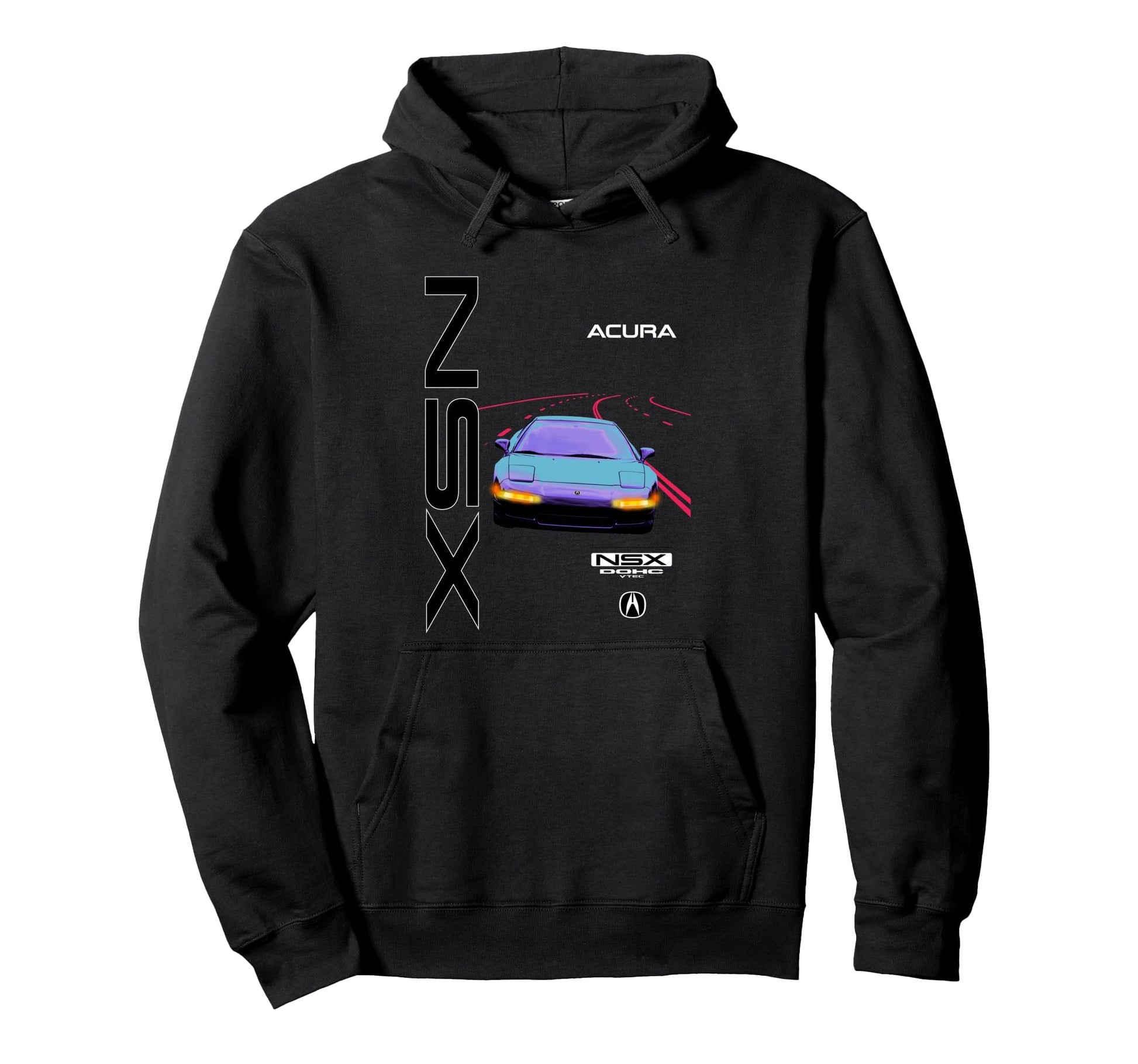 Honda Nsx Acura Neon Road V Tec Hoodie - Trendy Graphic for Adults - T-Shirt, Sweatshirt, Hoodie