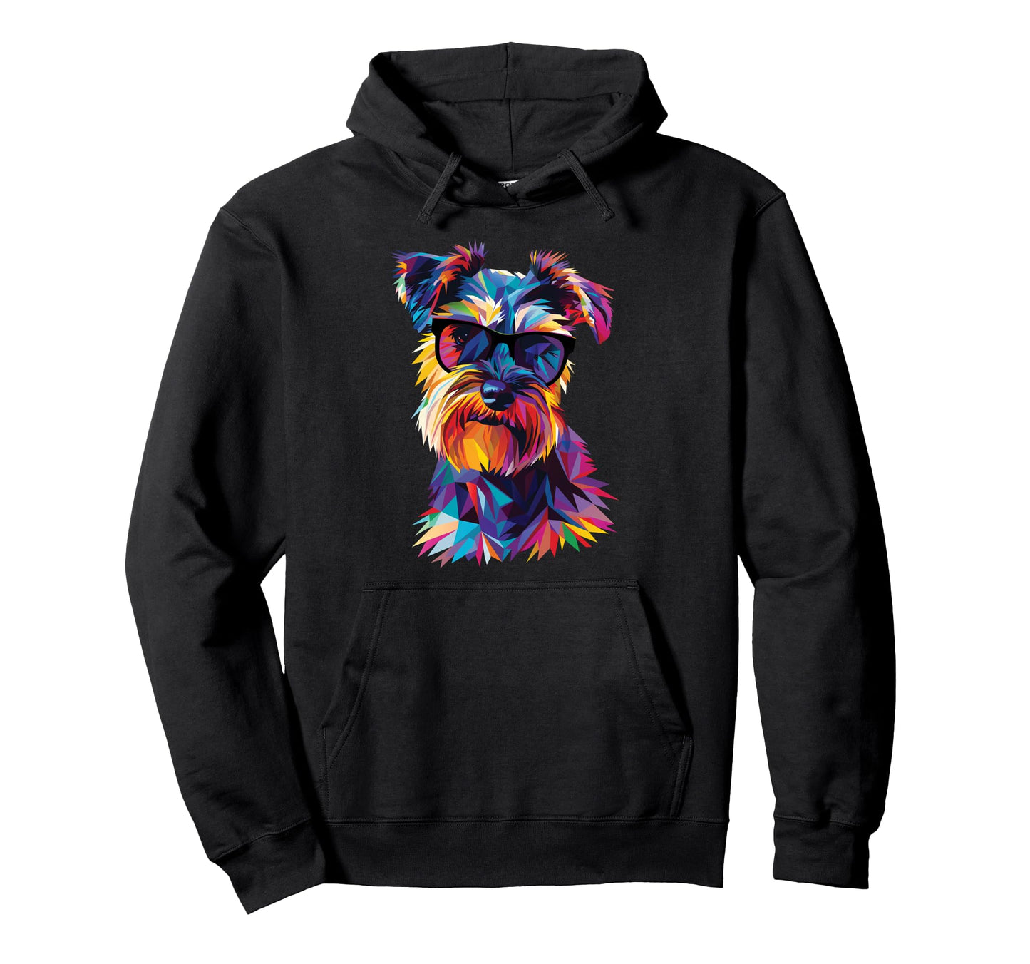 Dog Dad Mom Sunglasses Miniature Hoodie - Casual Everyday Wear Men Women - T-Shirt, Sweatshirt, Hoodie